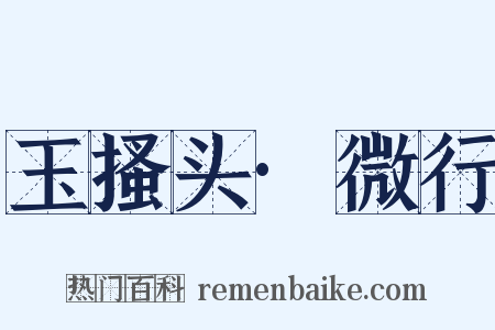玉搔头·微行是什么意思的图片